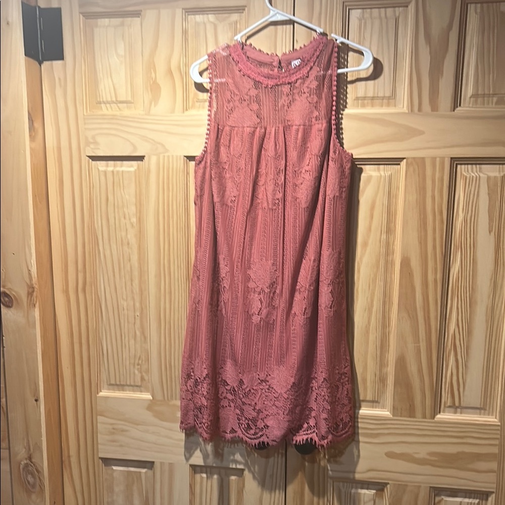 NOBO Coral Lace Sleeveless Mini Dress